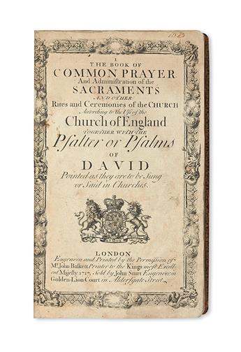 BOOK OF COMMON PRAYER.  The Book of Common Prayer.  1717